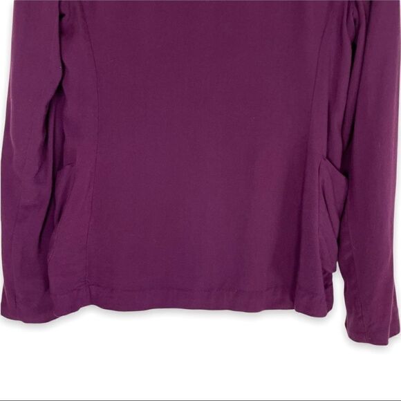 Talula Kent Blazer Eggplant Purple 100% Viscose - Picture 6 of 6